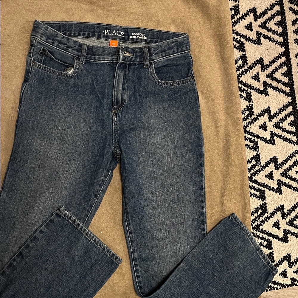Place Women's Dark Blue Boot Cut Jeans